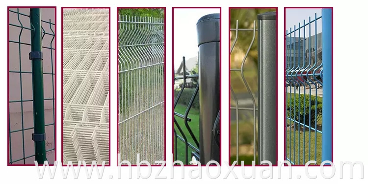 Outdoor Garden Used 3D Curved Fencing Panels Green Coated Border Fence